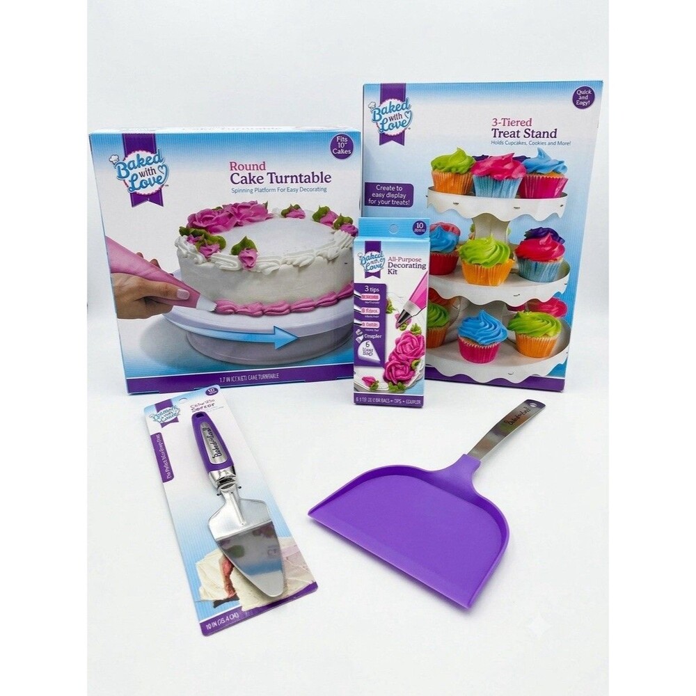 Baked With Love 5pc Cake Decorating Bundle Set New⁠